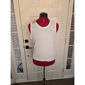 NWT Vintage Nike Alpha Project Tank Top Size Small Ribbed White Circa 1990's